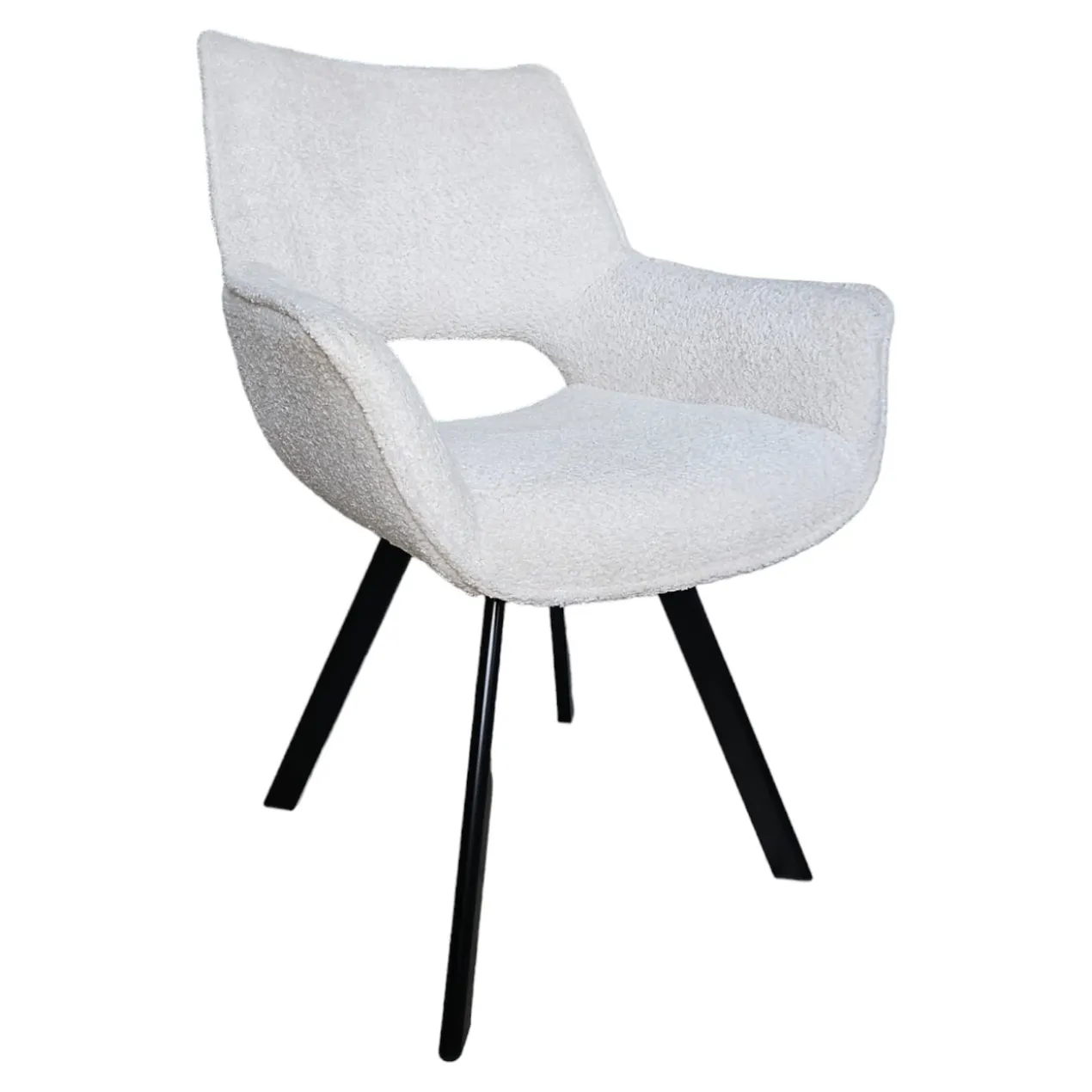 Interieurdirekt - Catharina Eetkamerstoel - Bouclé Beige