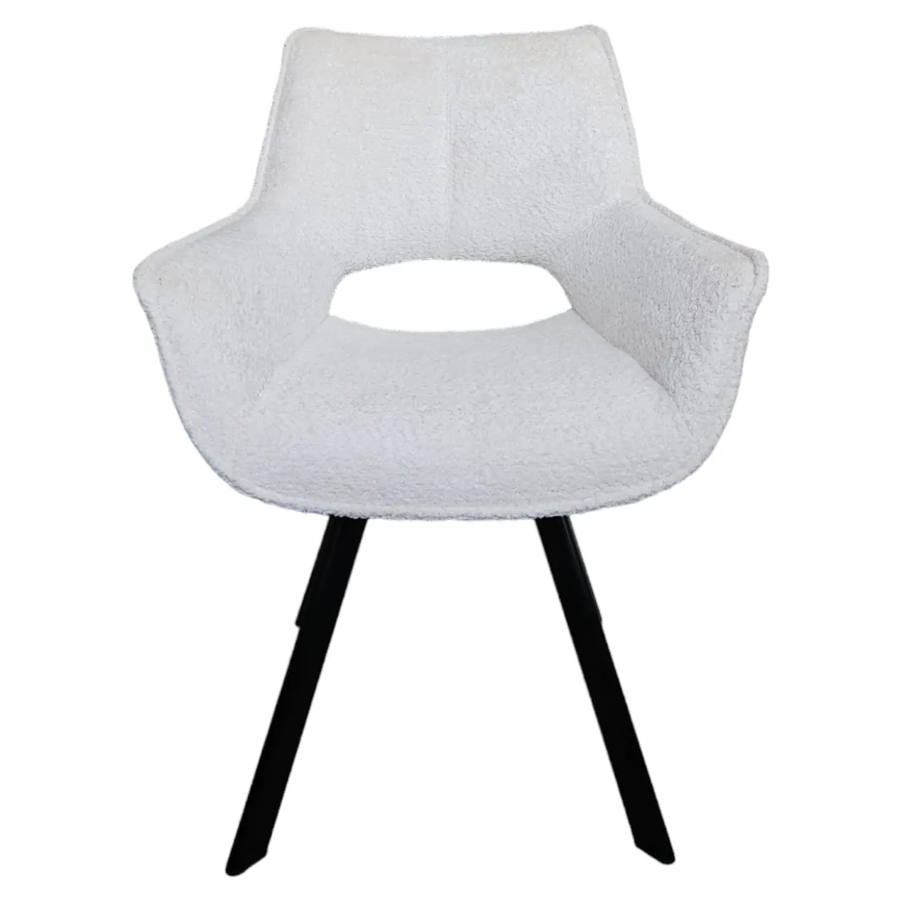 Interieurdirekt - Catharina Eetkamerstoel - Bouclé Beige