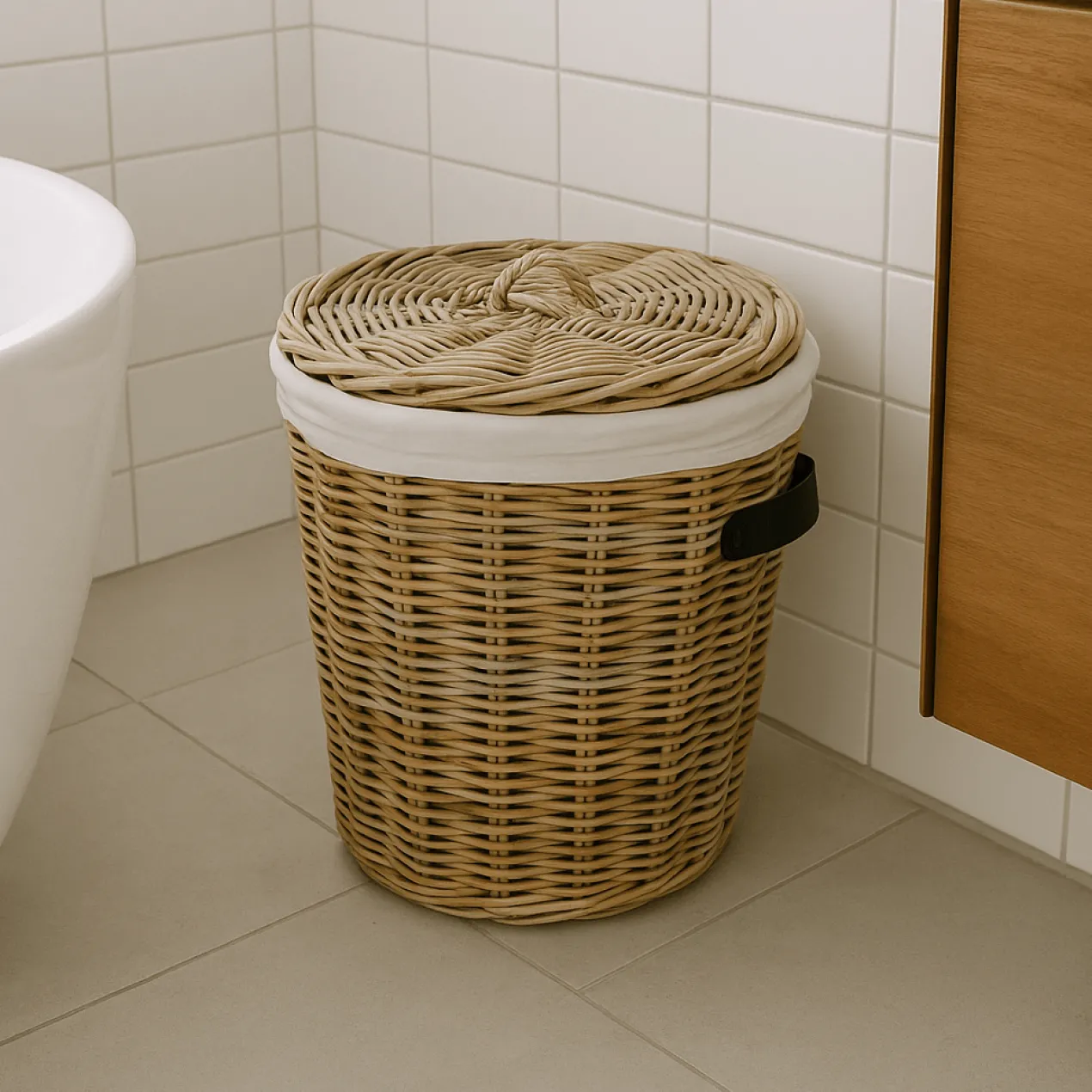 Interieurdirekt Rieten Wasmand Rimba - Groot