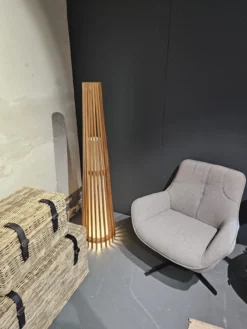 Interieurdirekt – Vloerlamp Anto – Teakhout – 150cm – Naturel