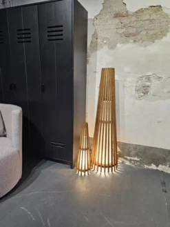 Interieurdirekt – Vloerlamp Anto – Teakhout – 120cm – Naturel
