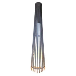 Interieurdirekt – Vloerlamp Anto – Teakhout – 150cm – Zwart