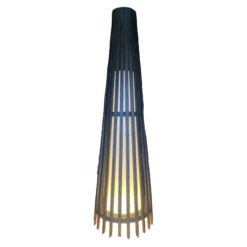 Interieurdirekt – Vloerlamp Anto – Teakhout – 120cm – Zwart