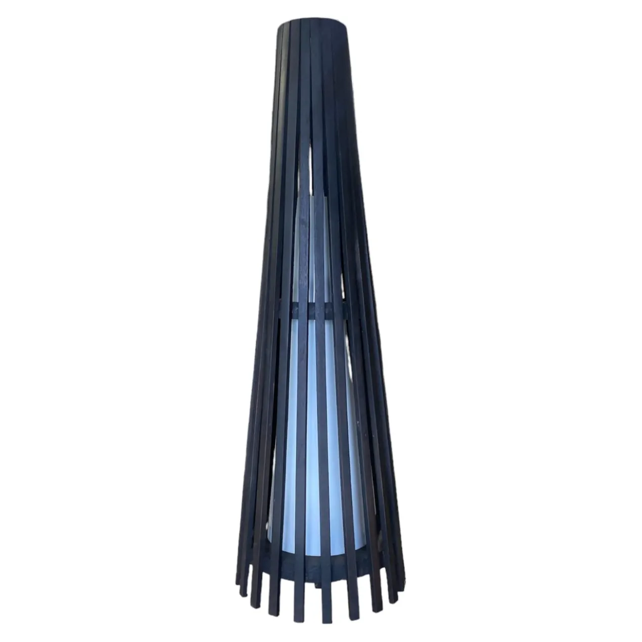 Interieurdirekt – Vloerlamp Anto – Teakhout – 90cm – Zwart