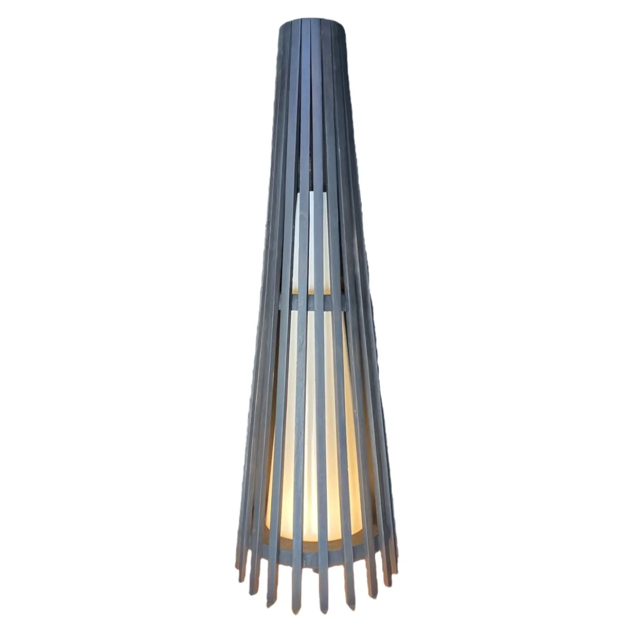 Interieurdirekt – Vloerlamp Anto – Teakhout – 90cm – Zwart