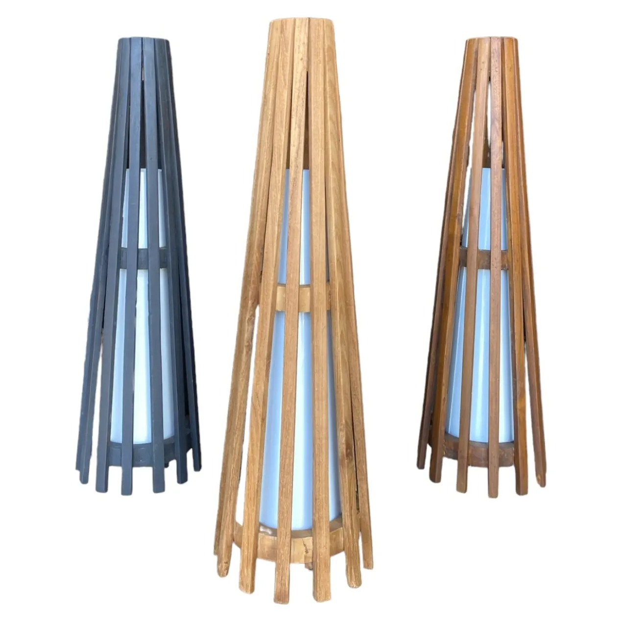 Interieurdirekt – Vloerlamp Anto – Teakhout – 60cm – Walnoot