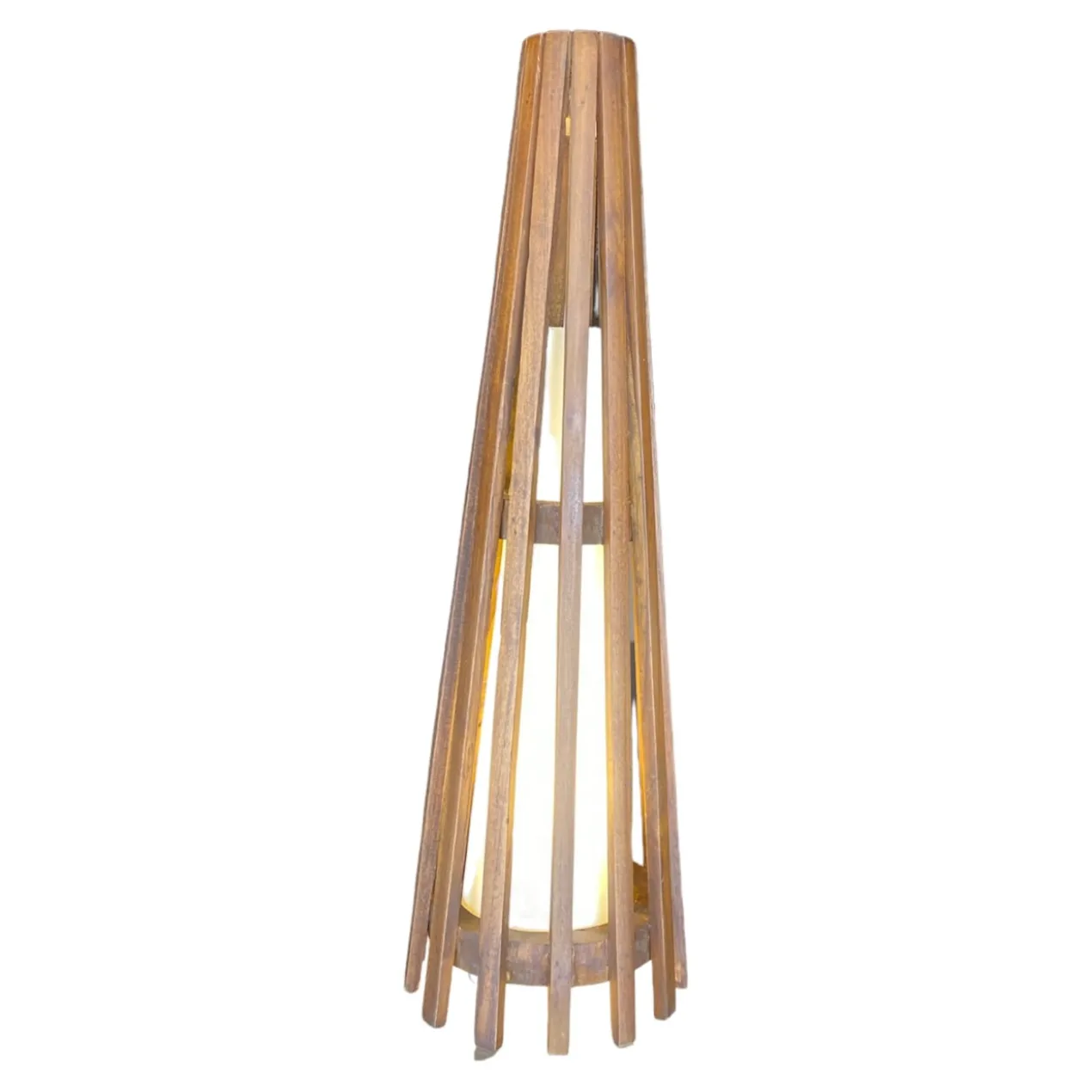 Interieurdirekt – Vloerlamp Anto – Teakhout – 60cm – Walnoot