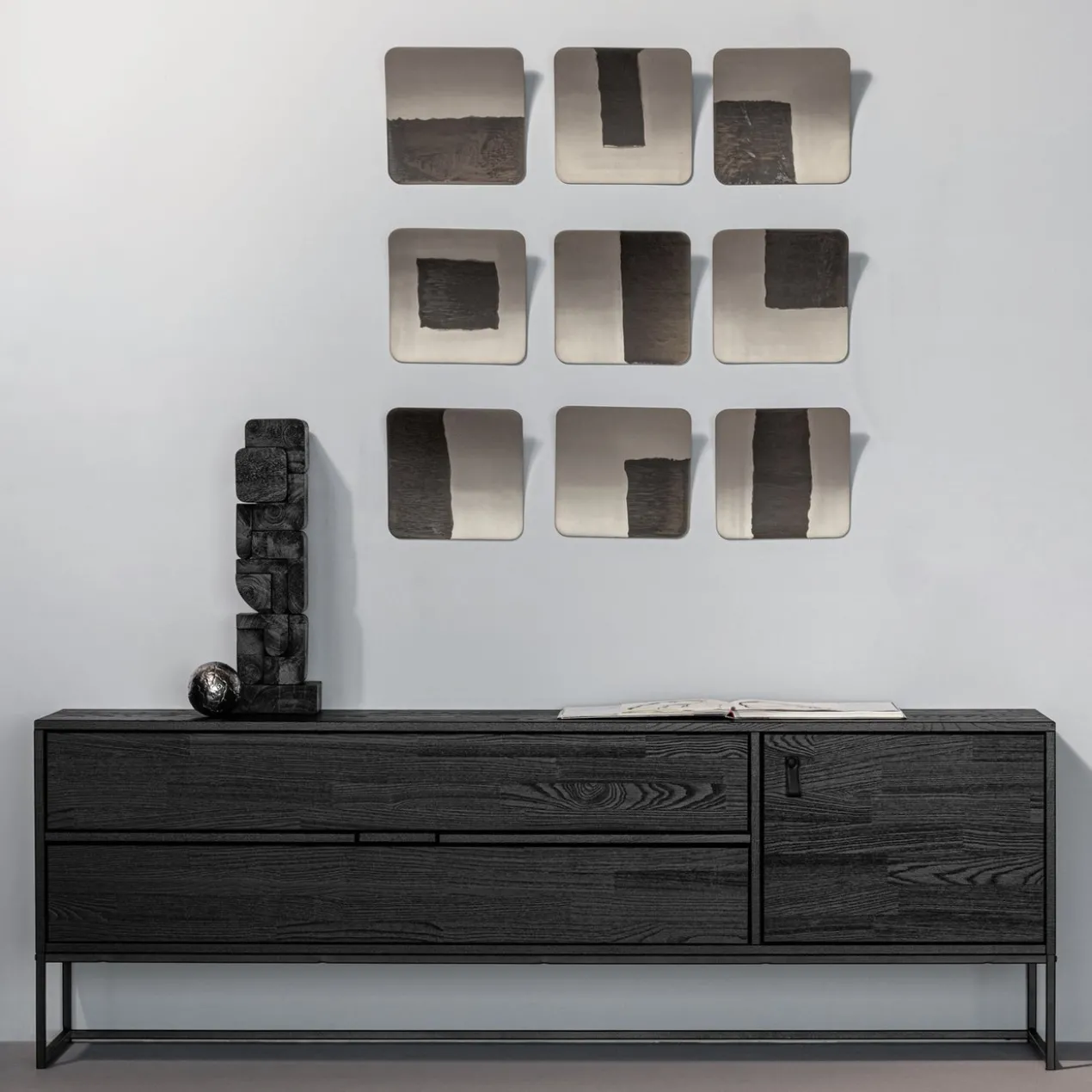Isan sculptuur ornament hout zwart