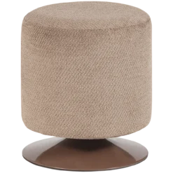Islen poef met draaivoet boucle bruin