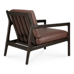 Jack loungestoel donkerbruin mahonie - burgundy