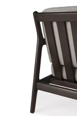 Jack loungestoel donkerbruin mahonie - ivory