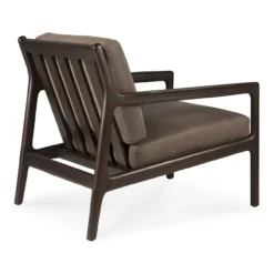 Jack loungestoel donkerbruin mahonie - terra nubuck leer