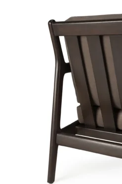 Jack loungestoel donkerbruin mahonie - terra nubuck leer