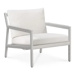Jack loungestoel - wit aluminium - compleet - off white kussens
