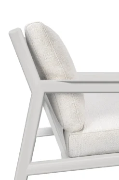 Jack loungestoel - wit aluminium - compleet - off white kussens