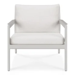 Jack loungestoel - wit aluminium - compleet - off white kussens