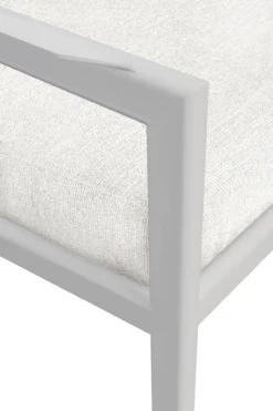 Jack loungestoel - wit aluminium - compleet - off white kussens