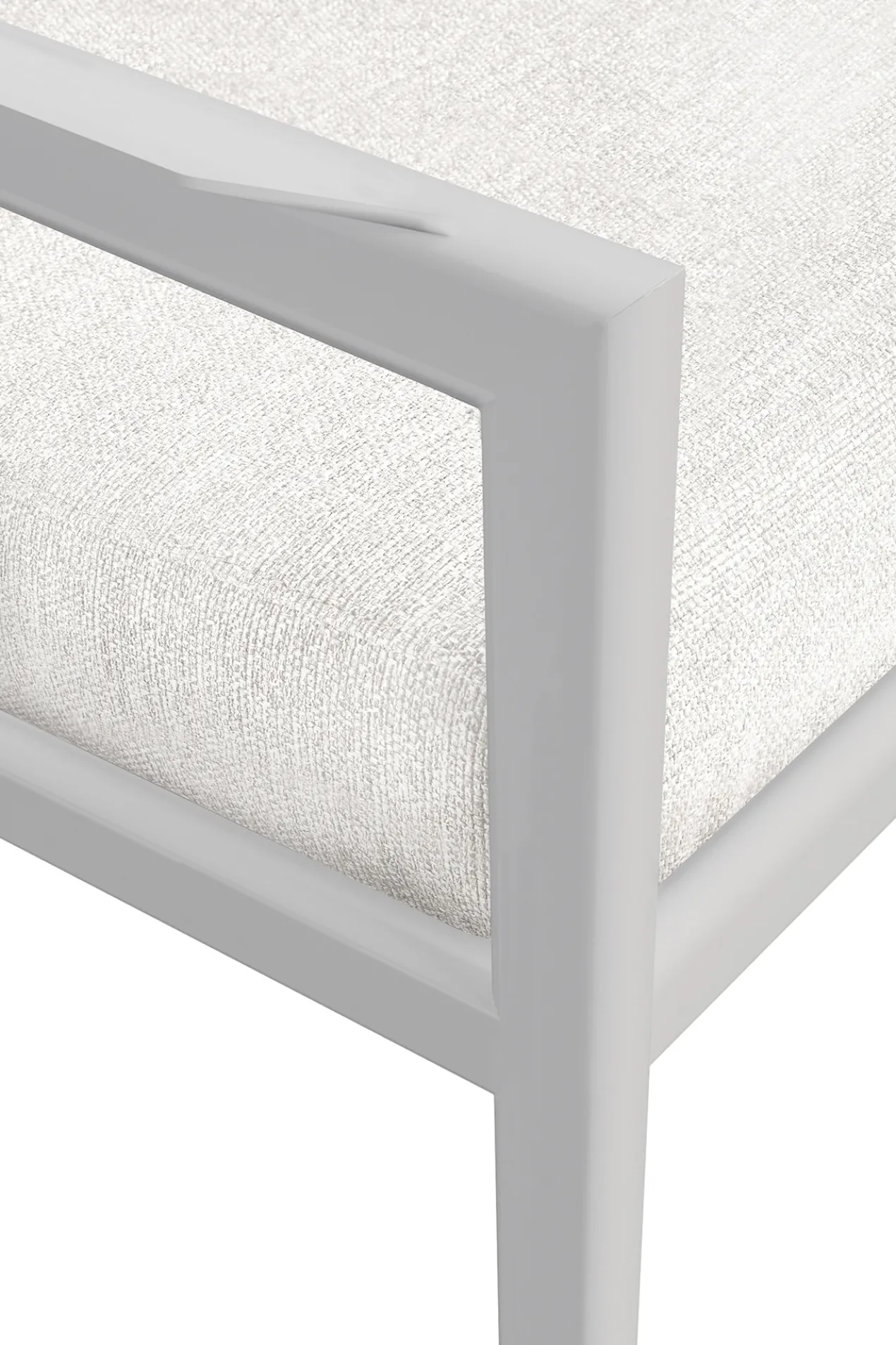 Jack loungestoel - wit aluminium - compleet - off white kussens