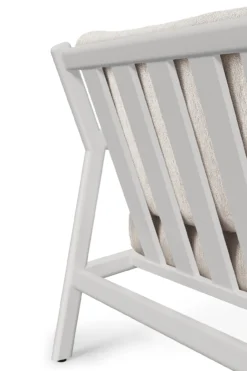 Jack loungestoel - wit aluminium - compleet - off white kussens