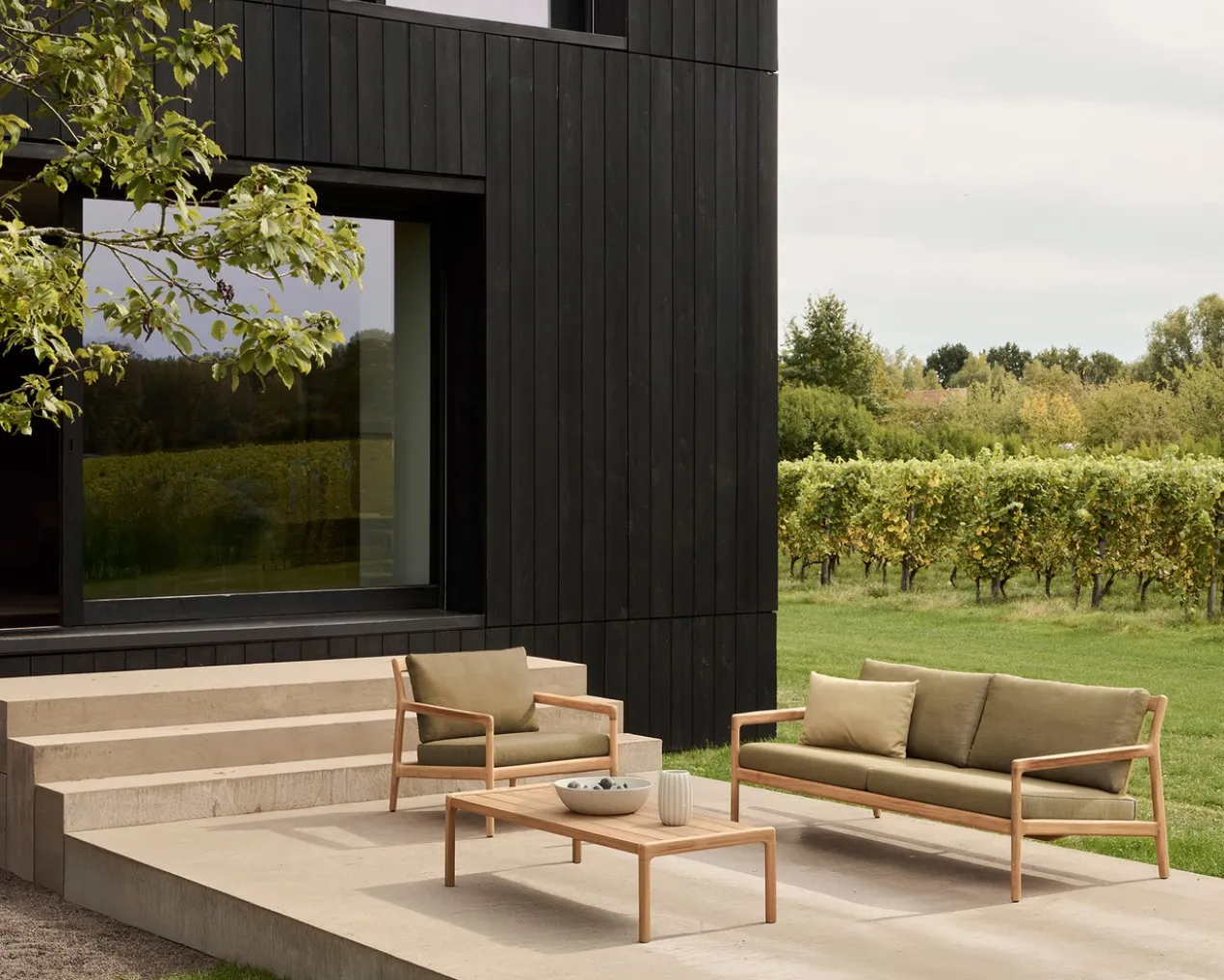 Jack outdoor bank 180 - teak - green