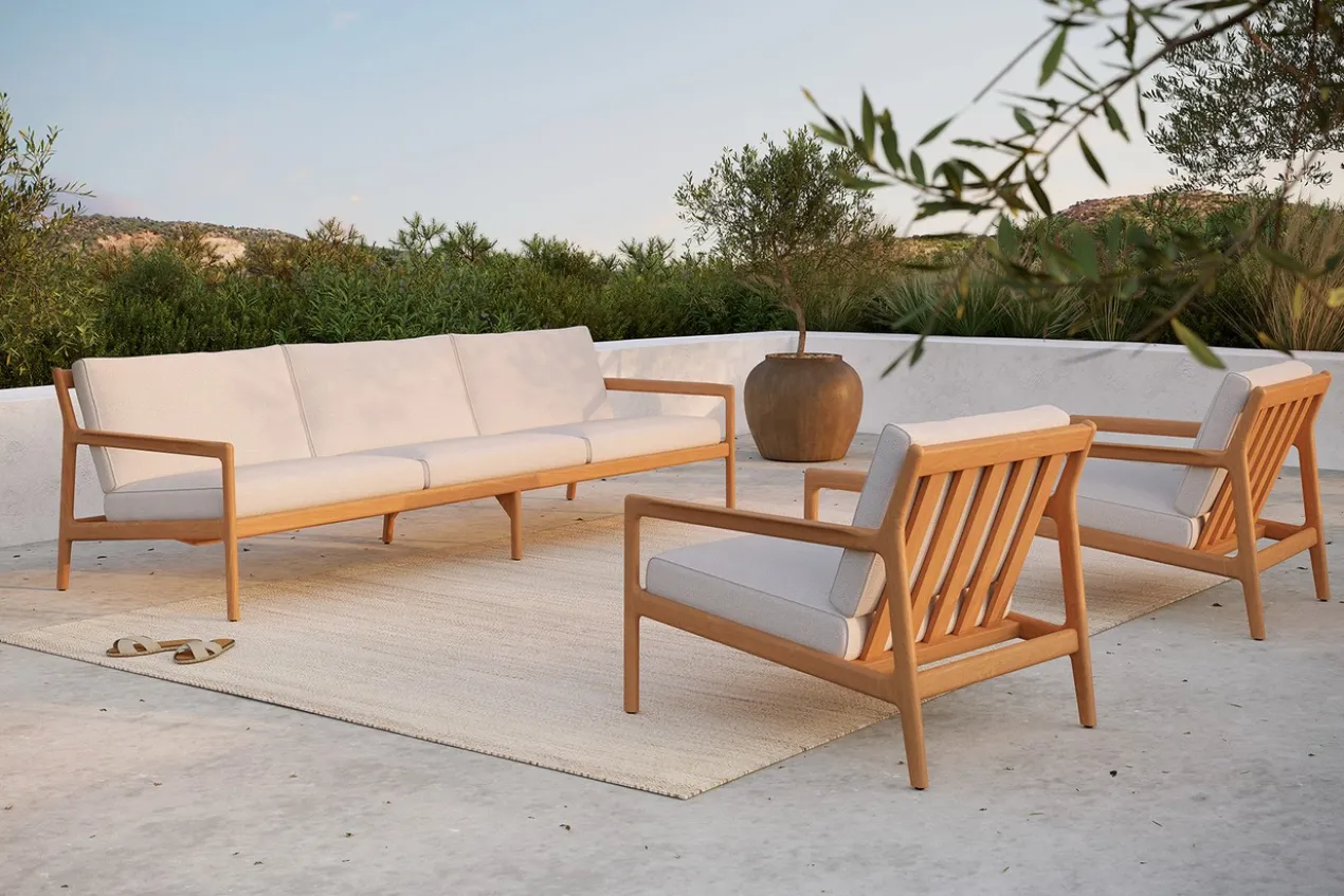 Jack outdoor bank 180 - teak - off white