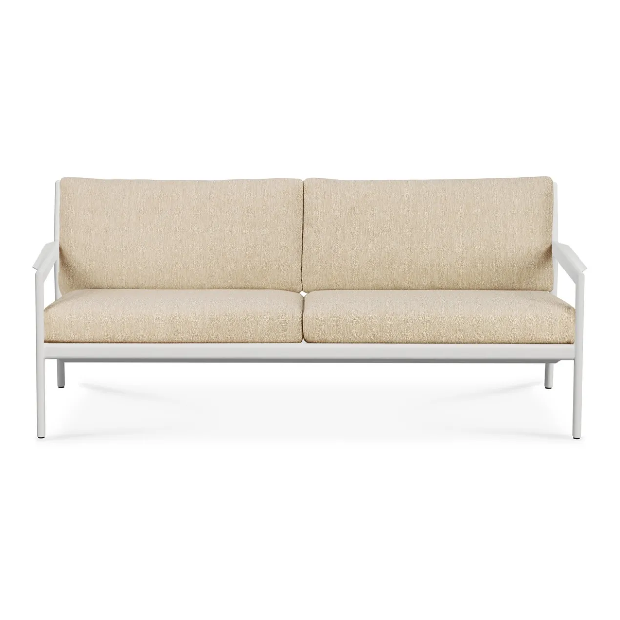 Jack sofa 178cm - wit aluminium - compleet - naturel kussens