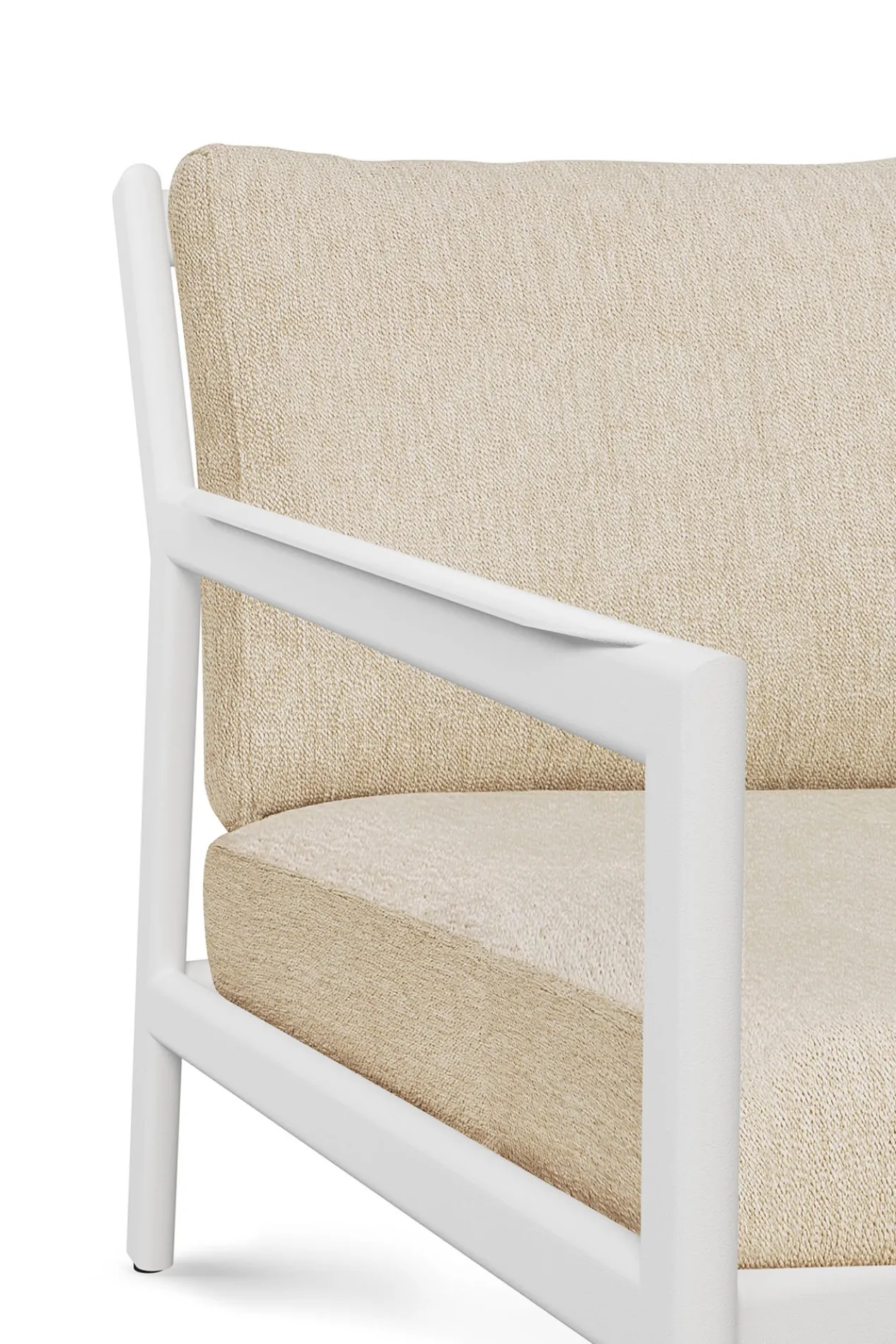 Jack sofa 178cm - wit aluminium - compleet - naturel kussens