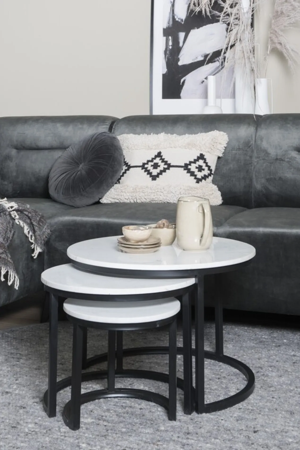 Jasmin Set van 3 - wit/zwart