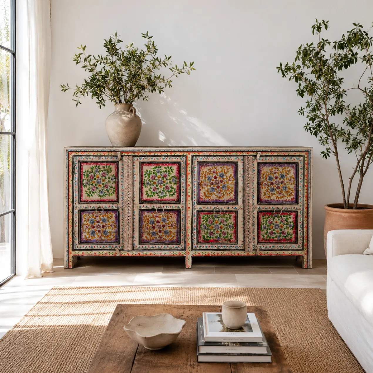 Jayvyn - Handbeschilderd Oud Houten Dressoir