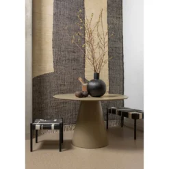 Jorre eettafel o120 cm mdf militair bruin