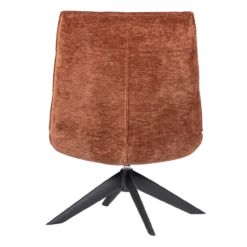 Jouke draaifauteuil chenille structuur roestbruin [fsc]