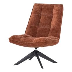 Jouke draaifauteuil chenille structuur roestbruin [fsc]
