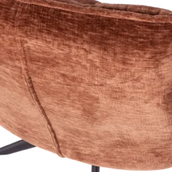 Jouke draaifauteuil chenille structuur roestbruin [fsc]