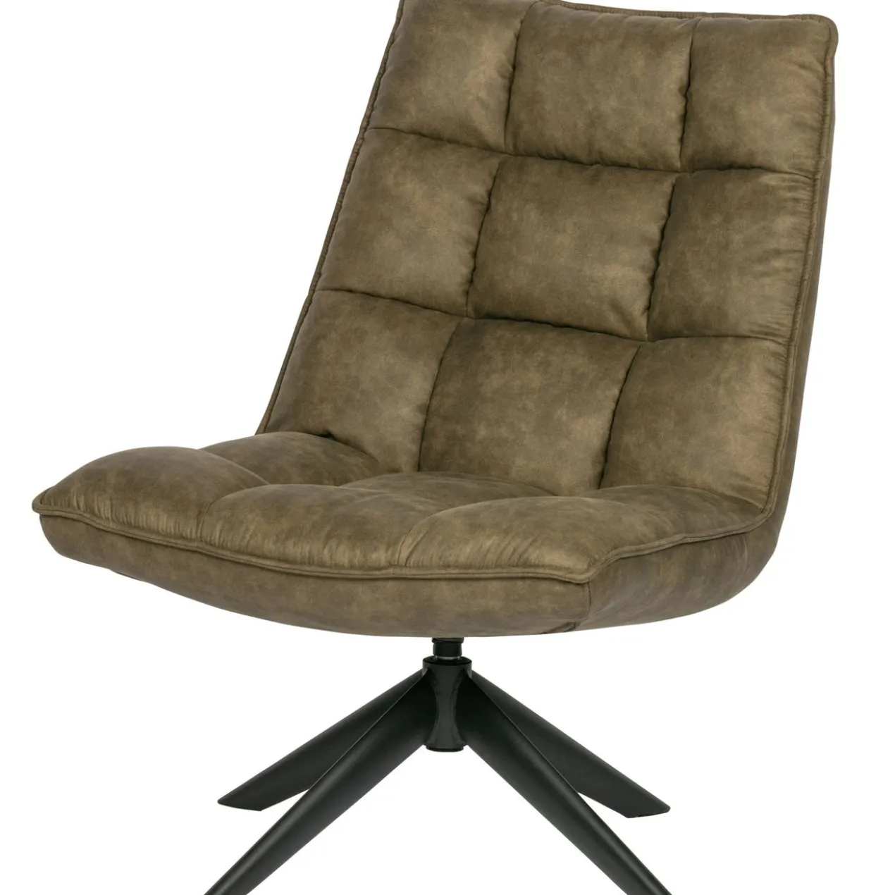 Jouke draaifauteuil leerlook groen