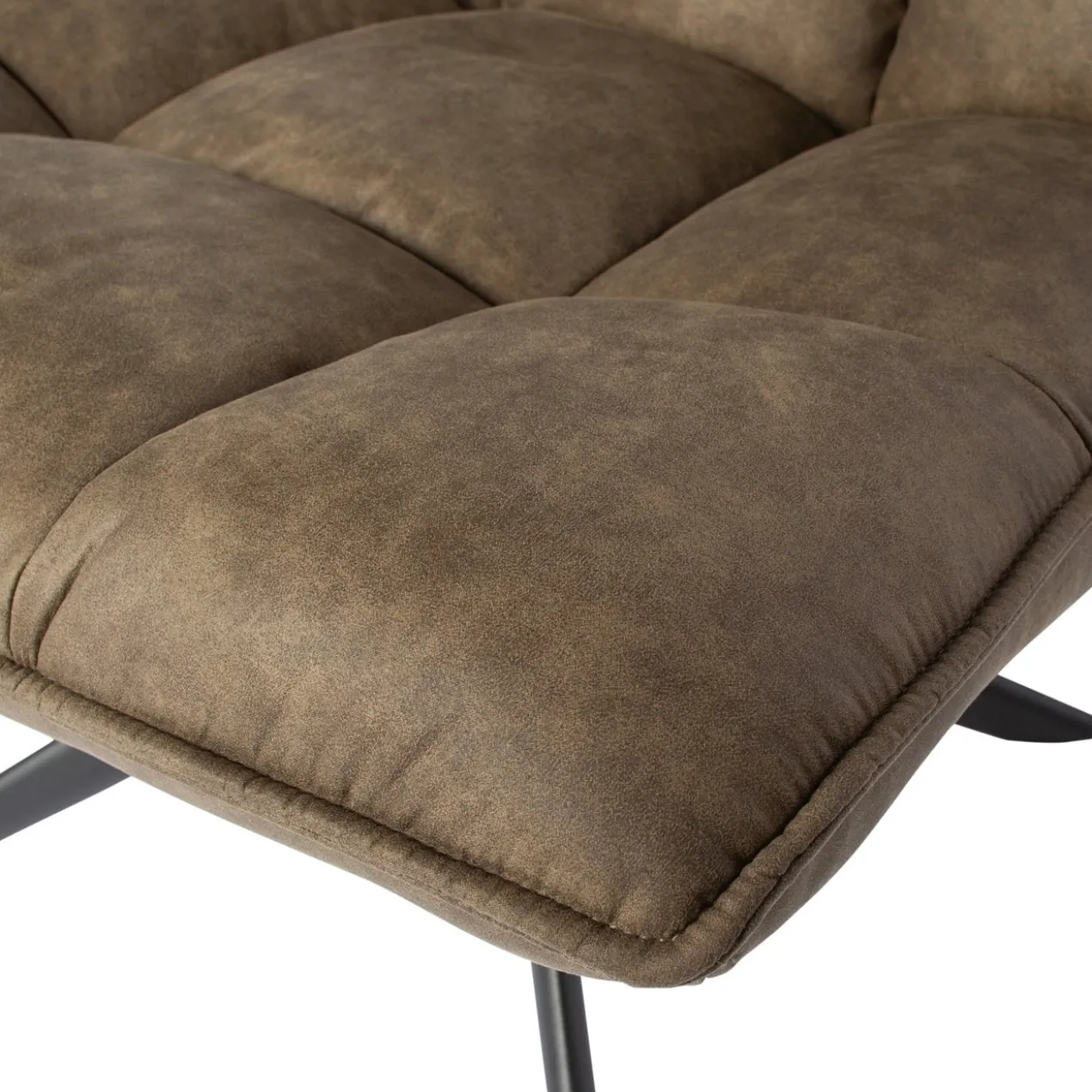 Jouke draaifauteuil leerlook groen