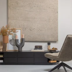 Jouke draaifauteuil leerlook groen