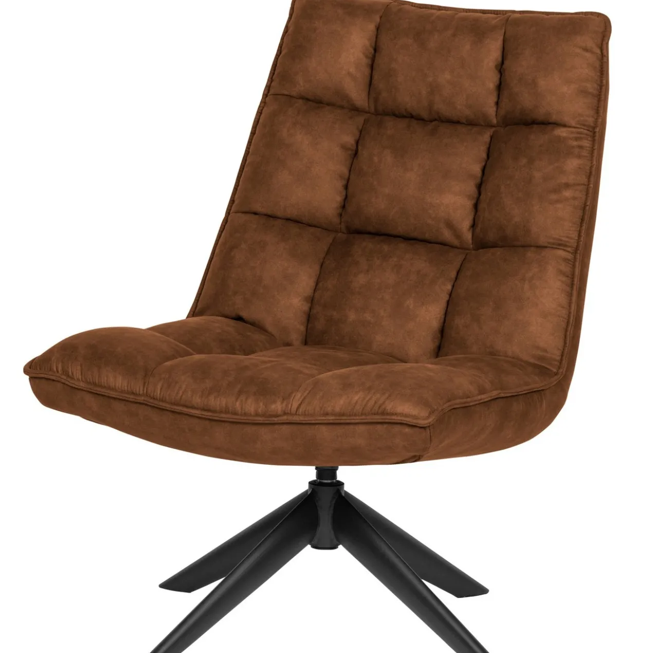 Jouke draaifauteuil leerlook cognac