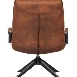 Jouke draaifauteuil met armleuning leerlook cognac [fsc]