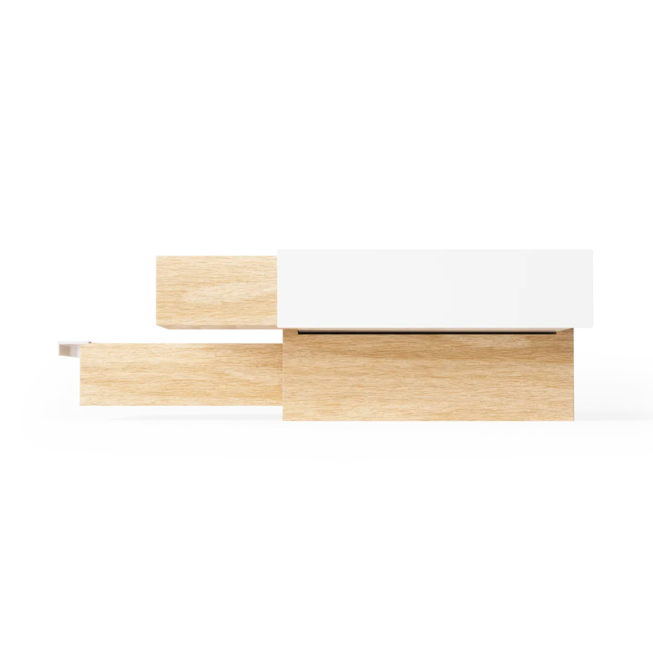 Juwelenbox Stowit wit naturel hout L