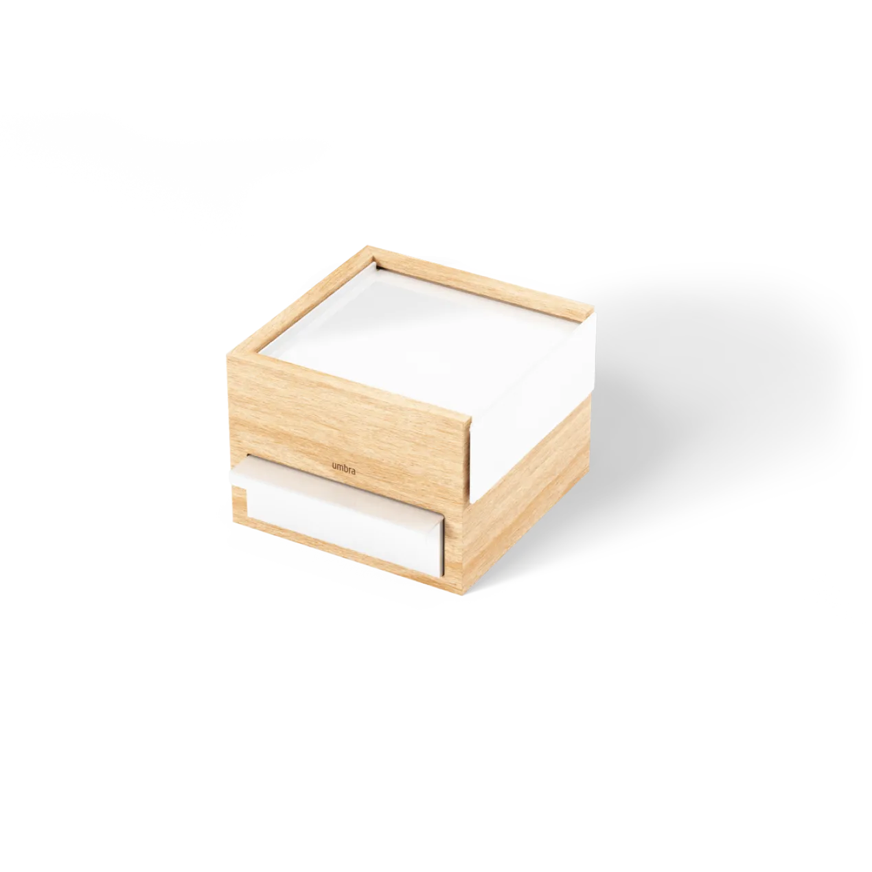 Juwelenbox Stowit wit naturel hout S