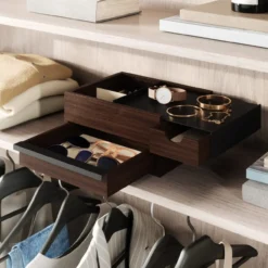 Juwelenbox Stowit zwart walnoot hout L