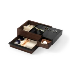 Juwelenbox Stowit zwart walnoot hout L