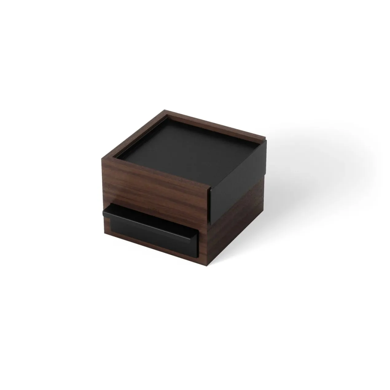 Juwelenbox Stowit zwart walnoot hout S