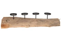 Kaarsenstandaard Teak Teak kaarsenstandaard #1