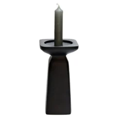 Kandelaar Calama M black L10 x B10 x H18 cm