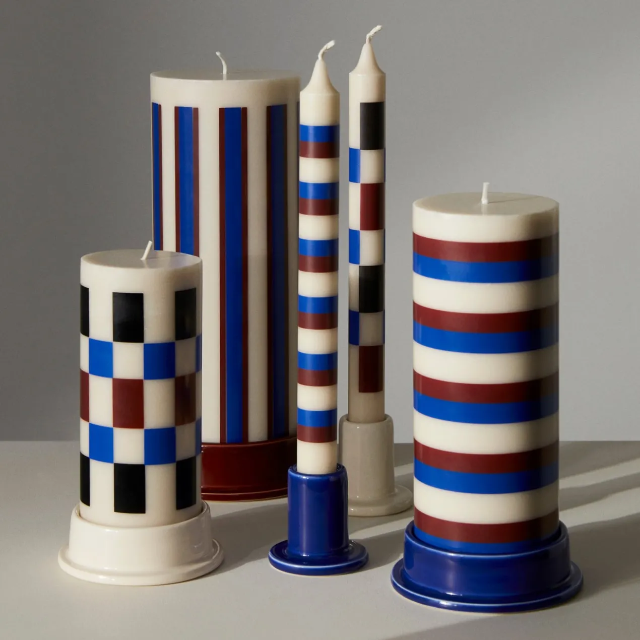 Kandelaar Column medium blauw