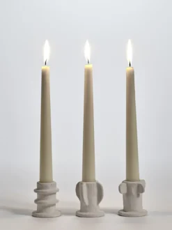 Kandelaar Molly 02 beige - set van 3