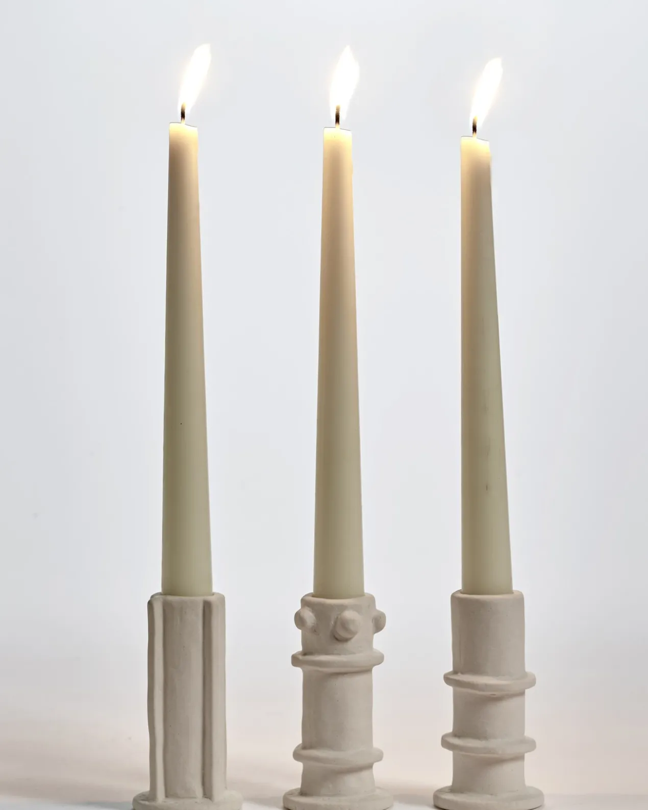 Kandelaar Molly 03 beige - set van 3