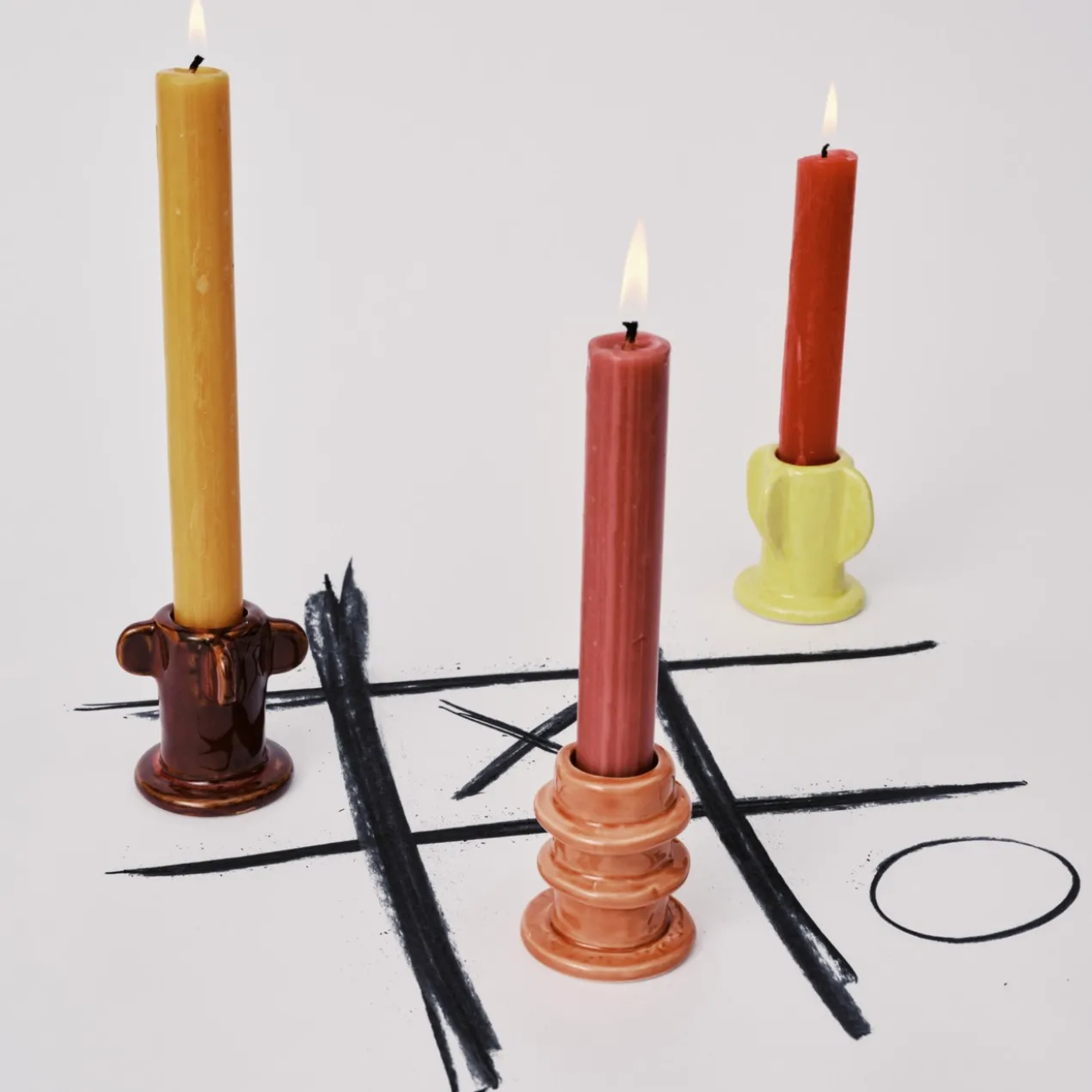 Kandelaar Molly 02 glazed - set van 3