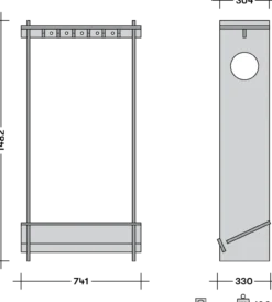 Kapstok KiloOhm Ebony